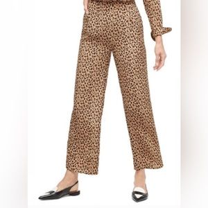 NWT *J CREW* Harvey PJ Pants … 🐆LEOPARD🐆 … 100% Silk … Wide Leg … Size: 4